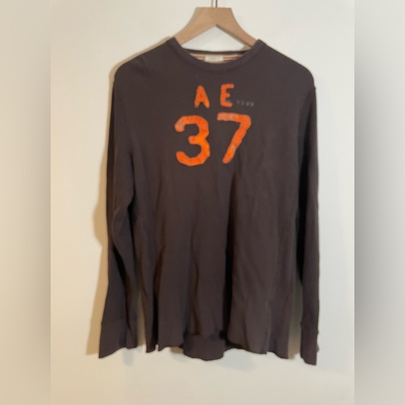 American Eagle Outfitters Other - Vintage American Eagle Outfitters Brown Long Sleeve Thermal Shirt Size Large